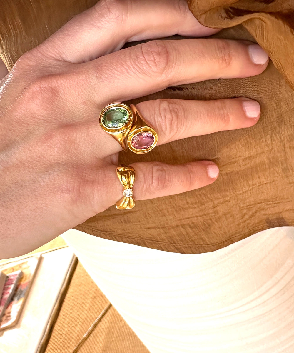 Eclipse Ring, Pink Sapphire