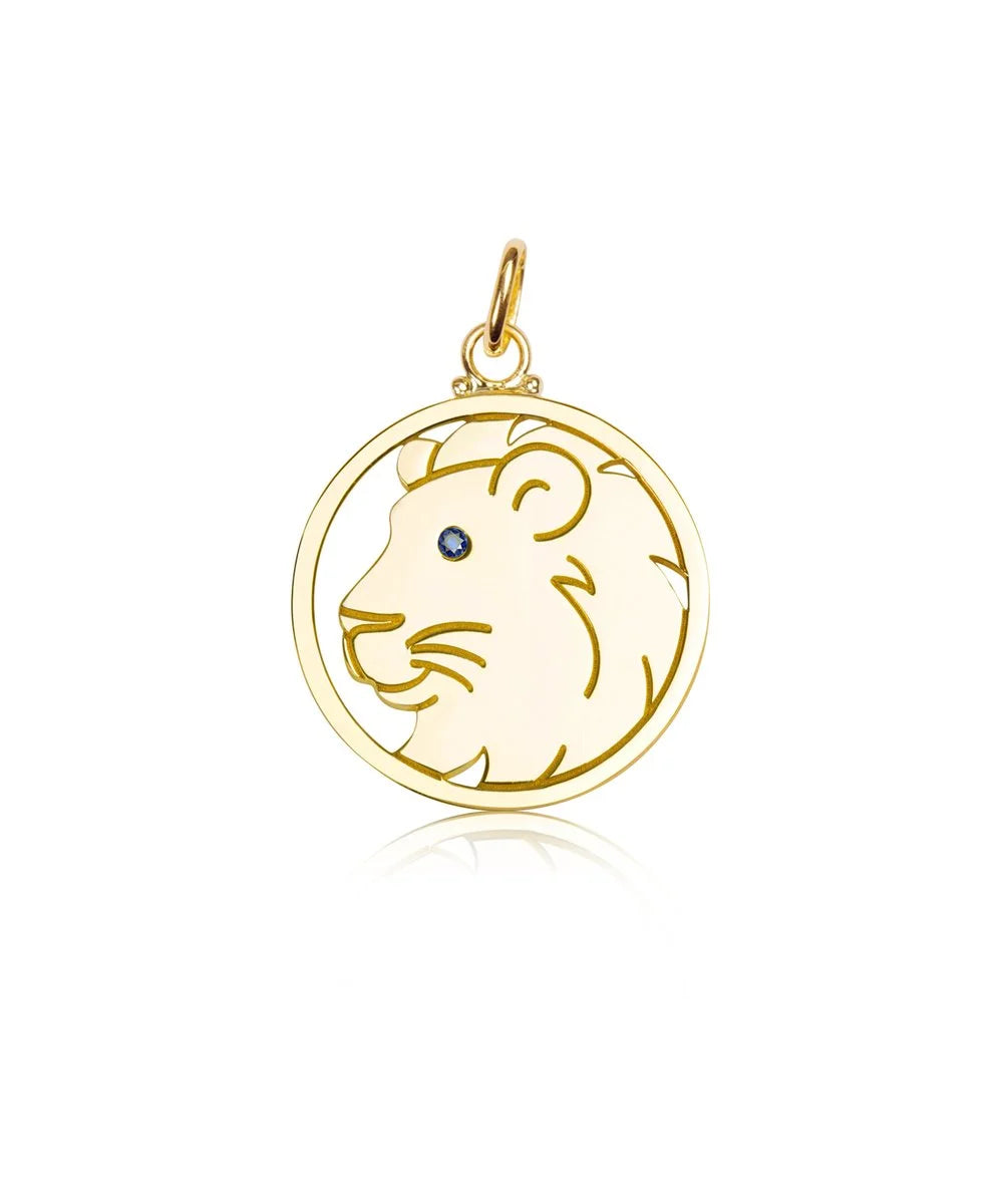 Lion Pendant, Emerald