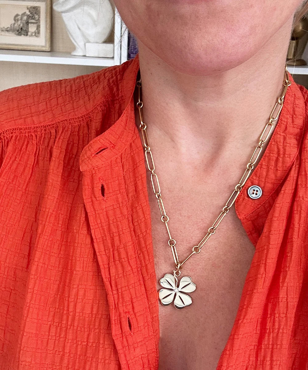 Four Leaf Clover Pendant, Diamond