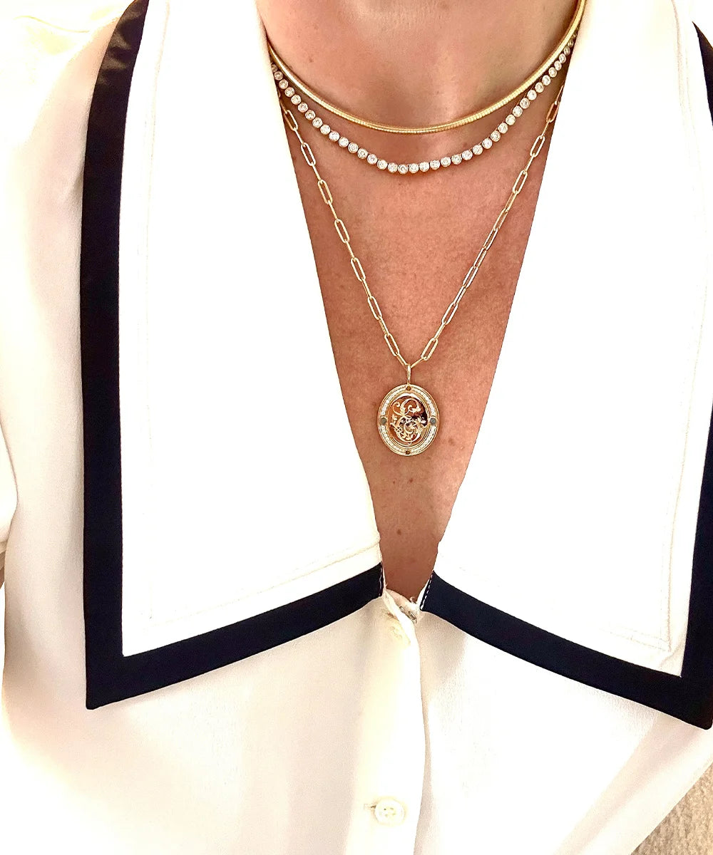 Corinna Diamond Pendant, Four Stones