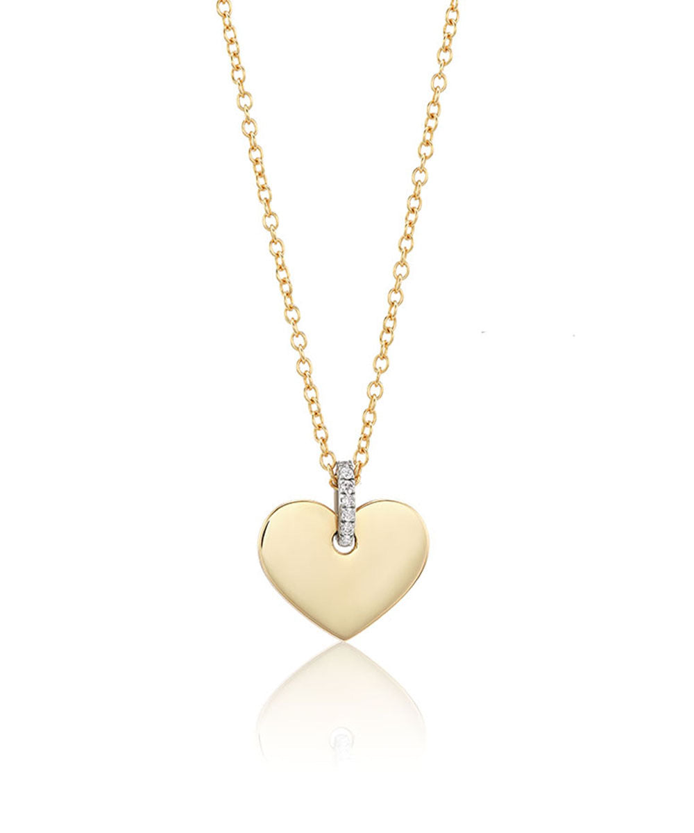 Gold chain with on sale small heart pendant