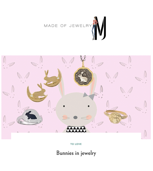 Made of Jewelry "Bunnies in Jewelry" feature on Aurelia Demark's Bunny Pendant