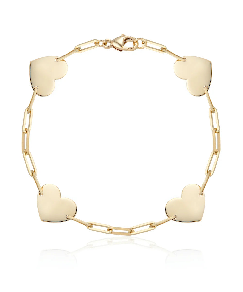 Delicate Four Hearts Bracelet