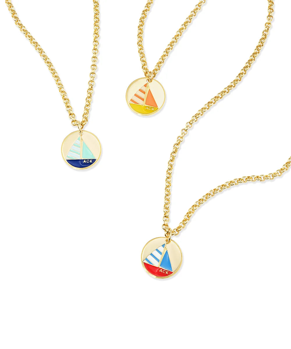 Nantucket Sailboat Pendant, Ocean