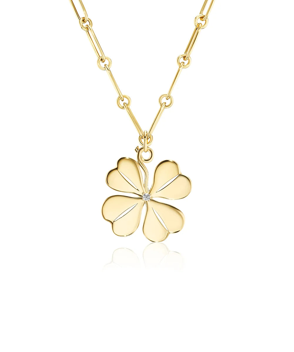 Four Leaf Clover Pendant, Diamond