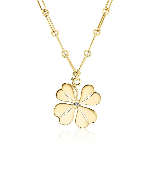 Four Leaf Clover Pendant, Diamond