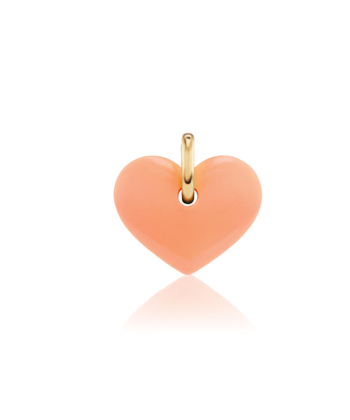 Coral Heart Pendant, 40mm