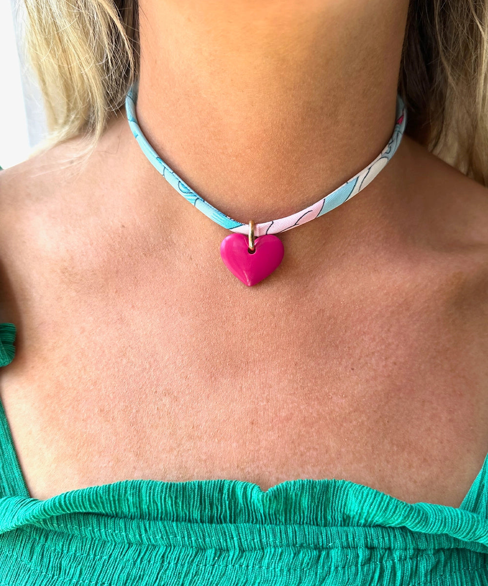 Raspberry Heart Pendant