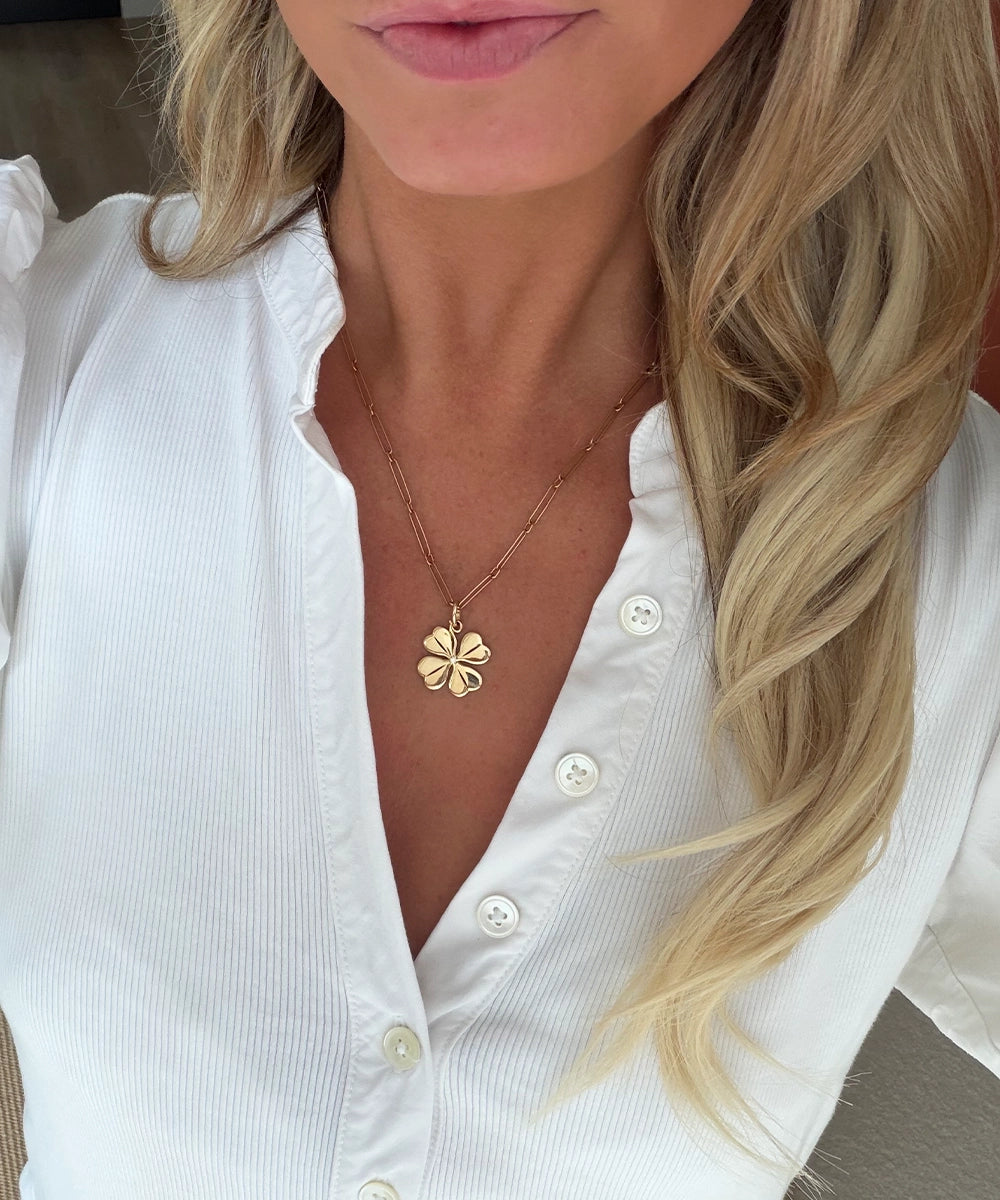 Four Leaf Clover Pendant, Diamond