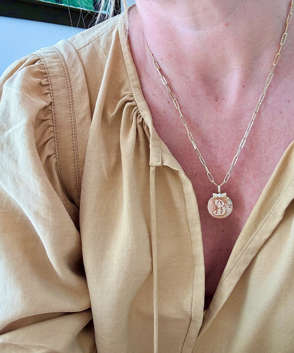 Diamond Bow Pendant