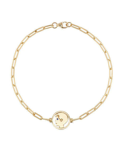 Delicate Older Boy Silhouette Bracelet