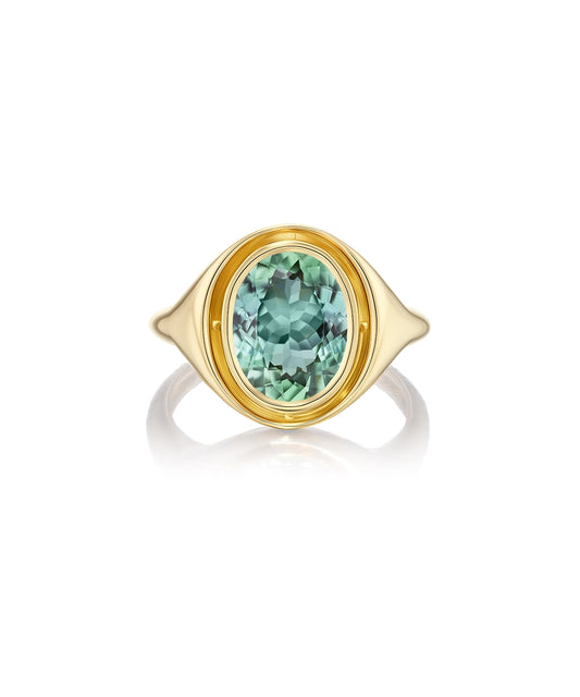 Eclipse Ring, Green Tourmaline