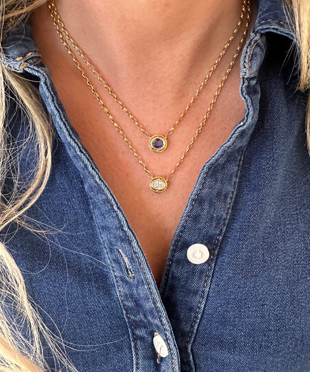 Mini Eclipse Necklace, Diamond