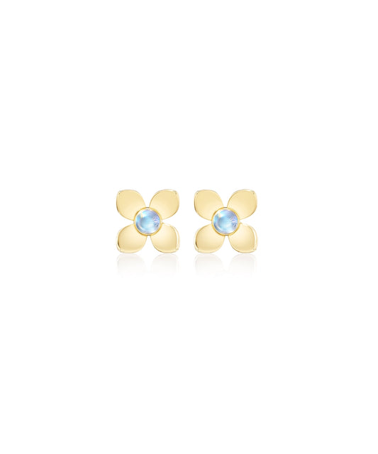 Fleur Earrings, Moonstone
