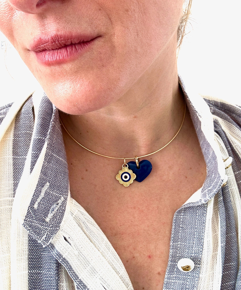 Navy Heart Pendant