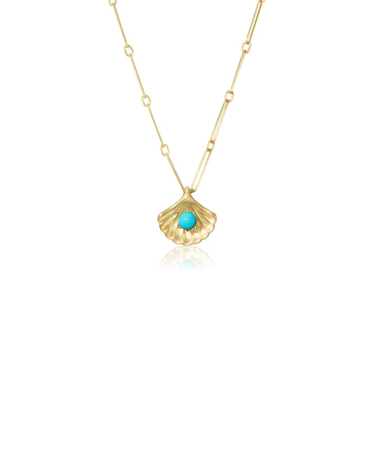 Seashell Pendant, Turquoise