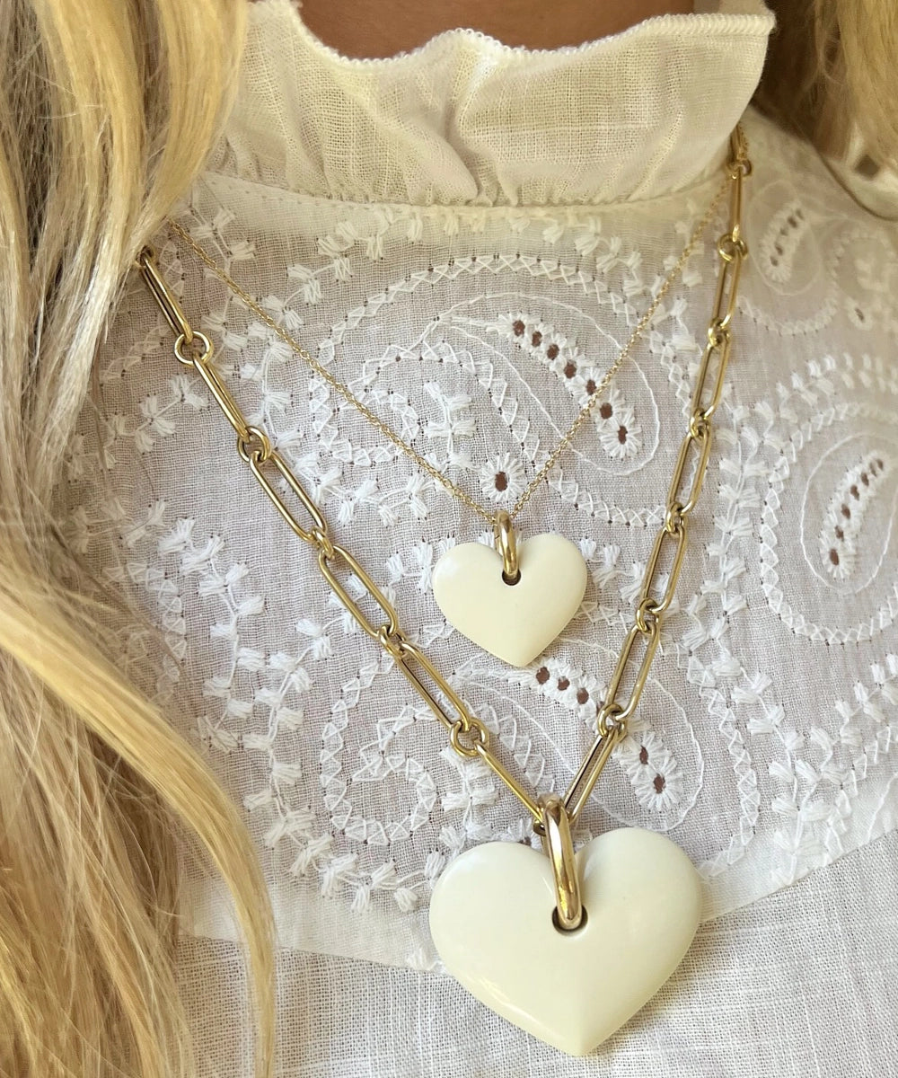 White Heart Pendant