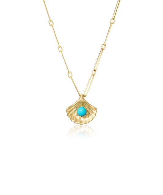 Seashell Pendant, Turquoise