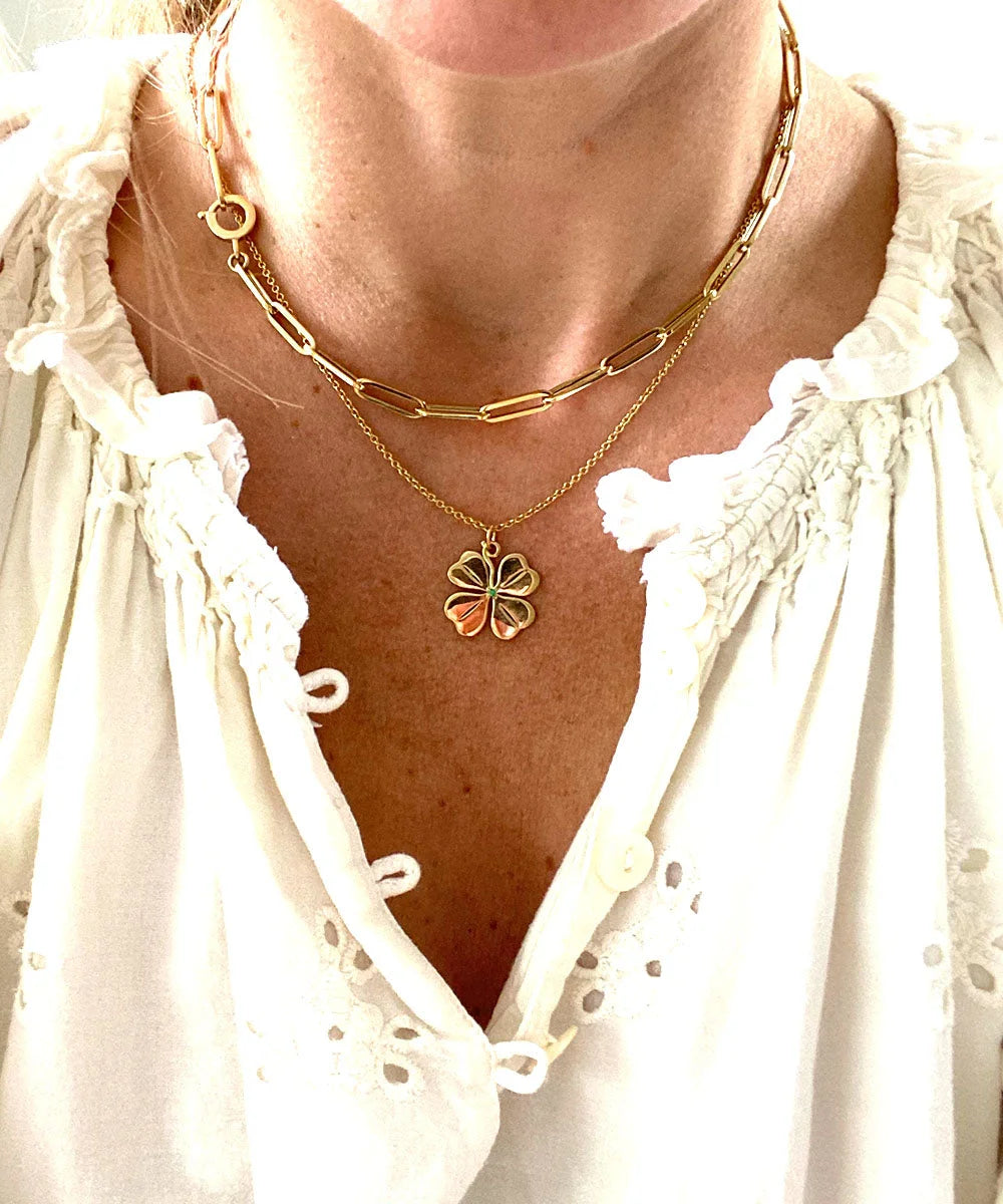 Four Leaf Clover Pendant, Diamond