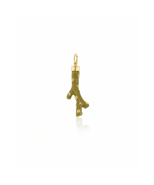 Coral Pendant, Olive Green