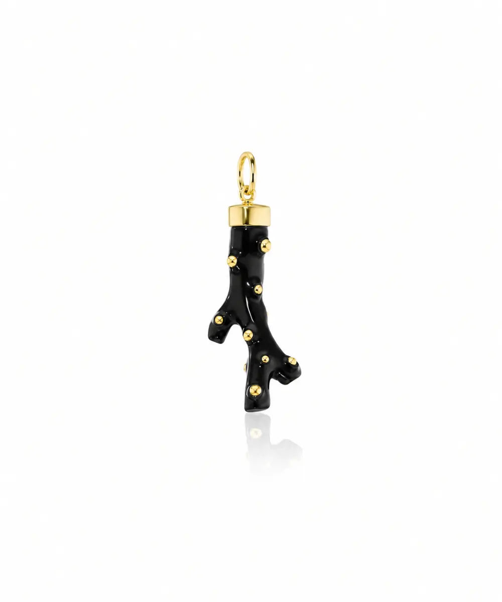 Coral Pendant, Black