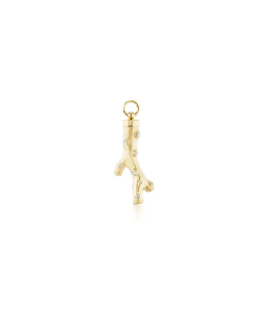 Coral Diamond Pendant