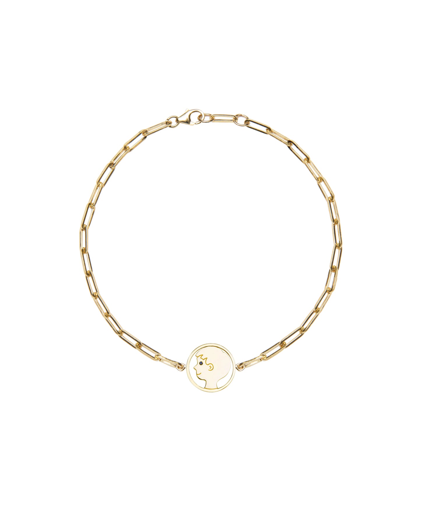 Delicate Boy Silhouette Bracelet