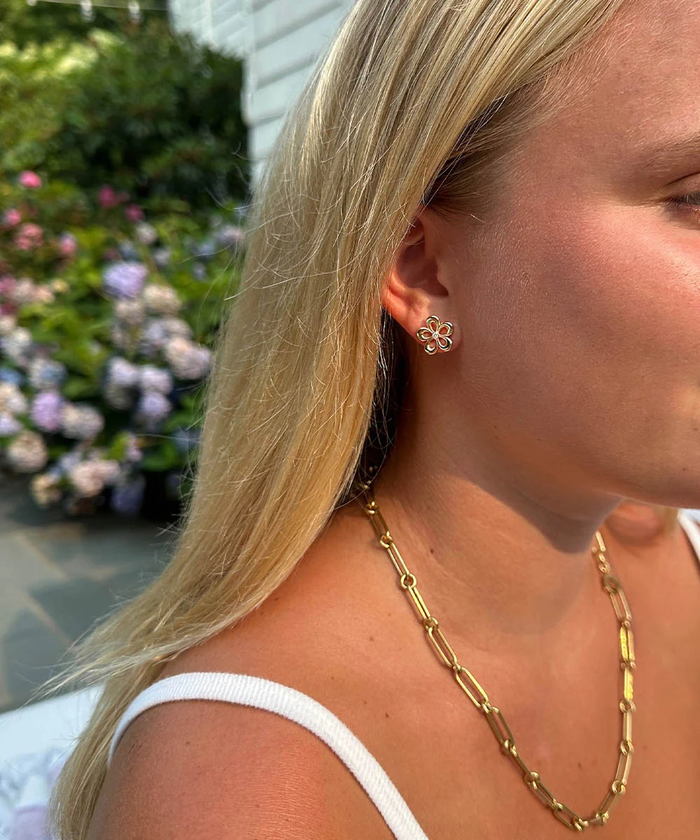 Eyelet Flower Earrings