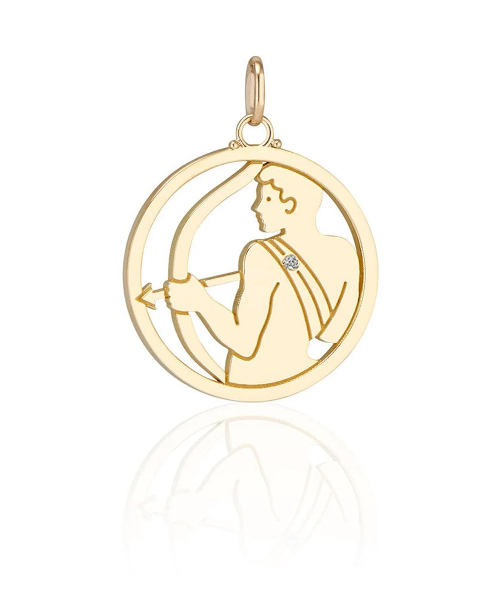 Sagittarius Pendant, Blue Sapphire