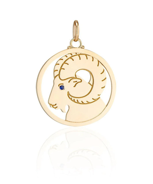 Capricorn Pendant, Blue Sapphire