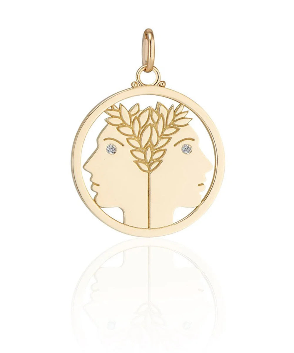 Gemini Pendant, Blue Sapphire