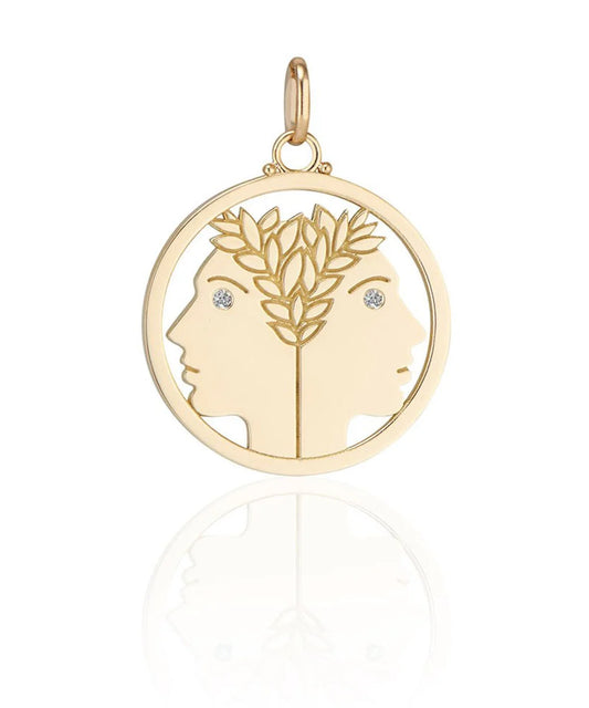 Gemini Pendant, Blue Sapphire