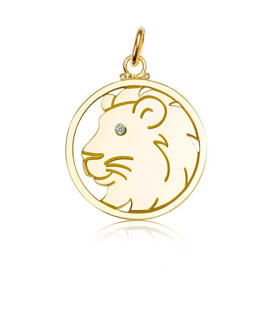 Lion Pendant, Emerald