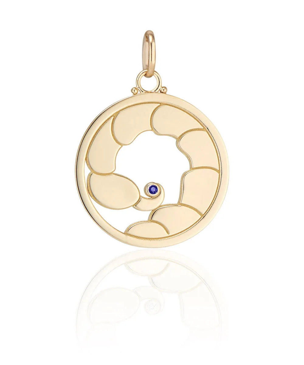 Scorpio Pendant, Blue Sapphire