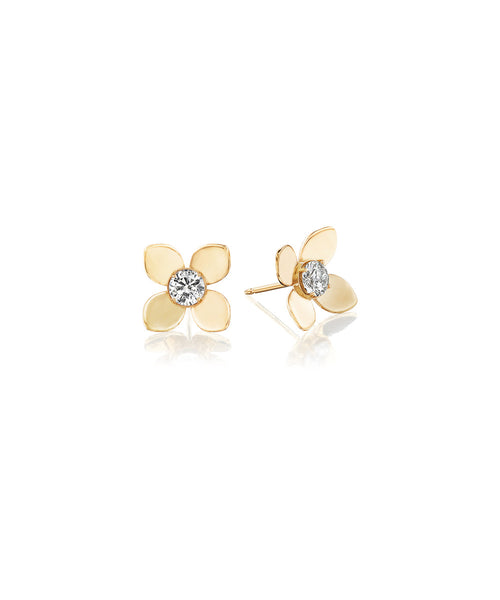 Large Fleur Diamond Earrings