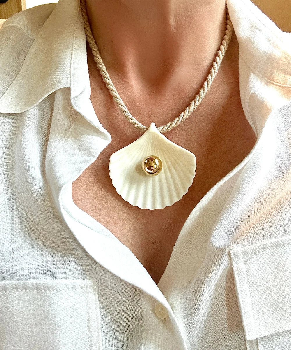 Seashell Necklace, Ivory