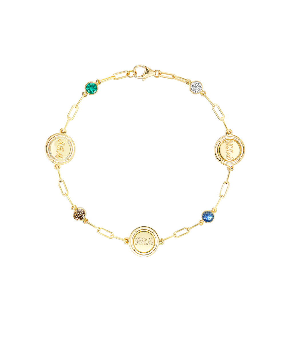 Delicate Three Annabelle Bracelet with Stones