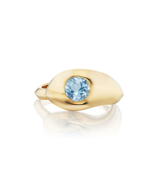 Drip Drop Ring, Aquamarine