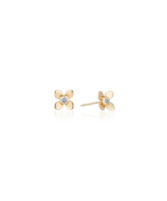 Fleur Earrings, Diamond