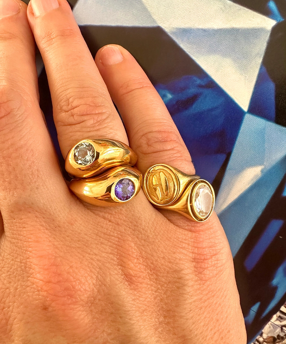 Drip Drop Ring, Aquamarine