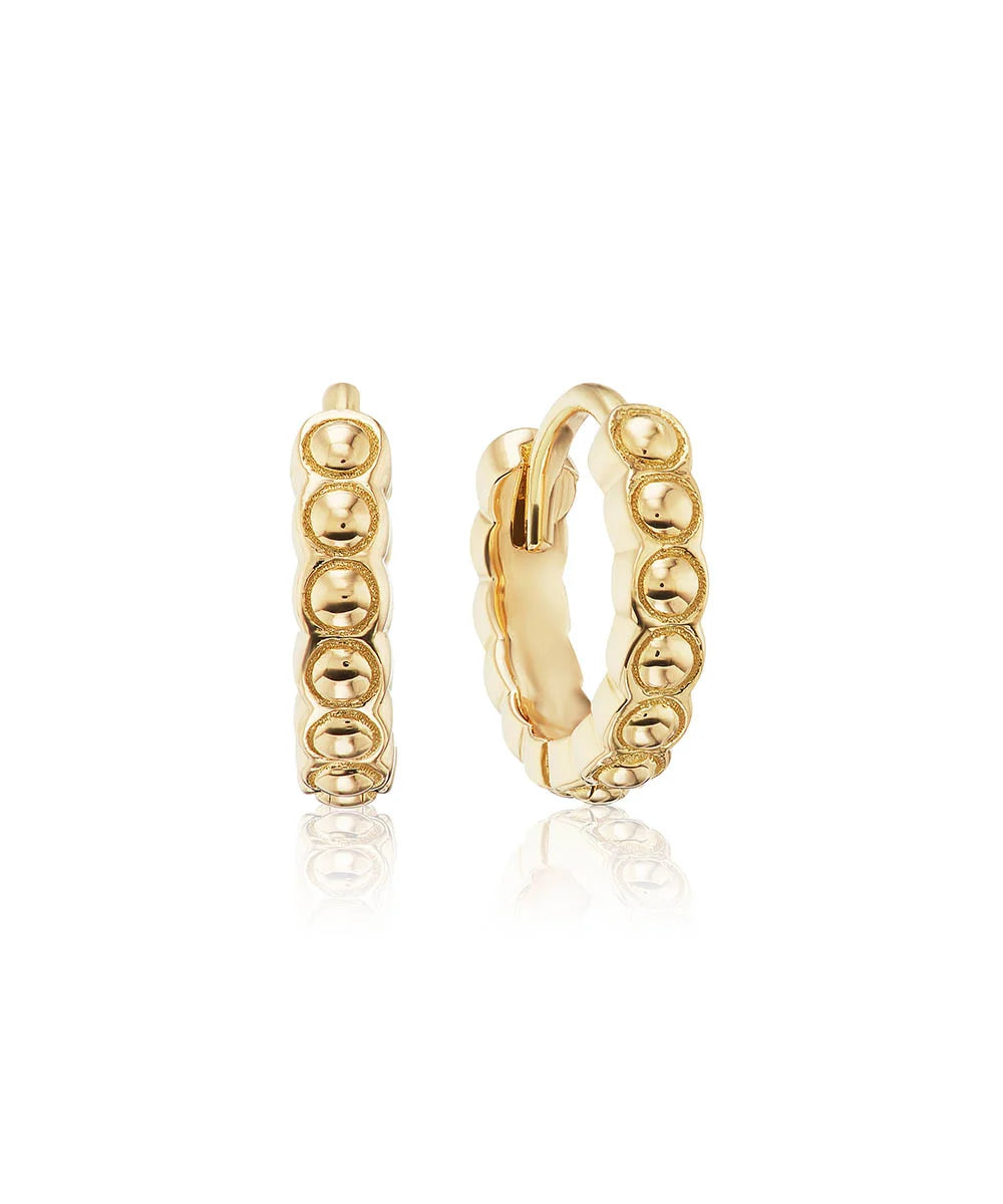 Mini Diamond Dot Huggie Earrings