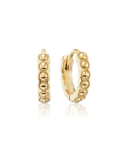 Mini Diamond Dot Huggie Earrings