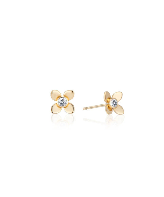 Fleur Earrings, Diamond