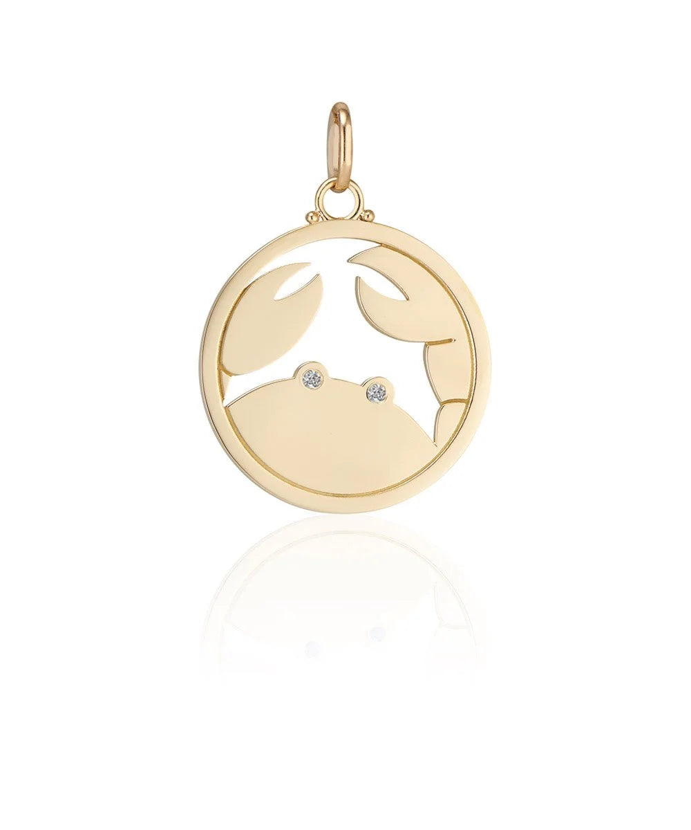 Cancer Pendant, Blue Sapphire