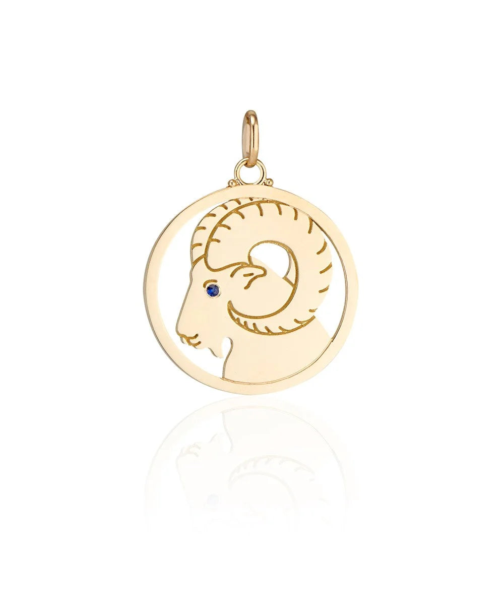 Capricorn Pendant, Blue Sapphire