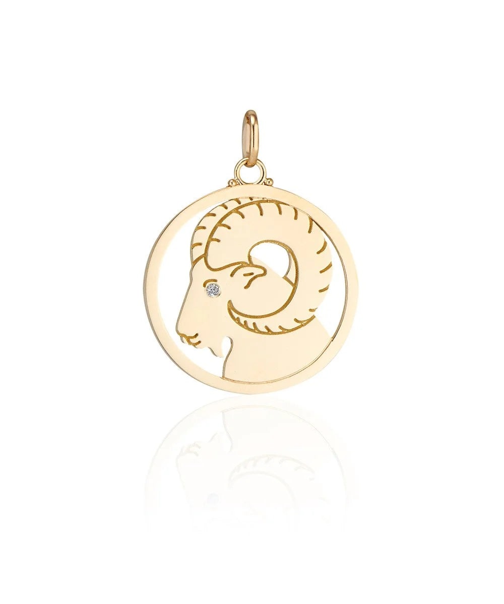 Capricorn Pendant, Blue Sapphire