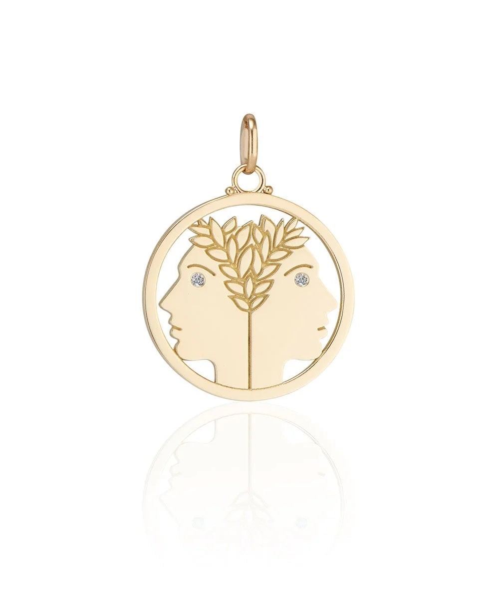 Gemini Pendant, Blue Sapphire