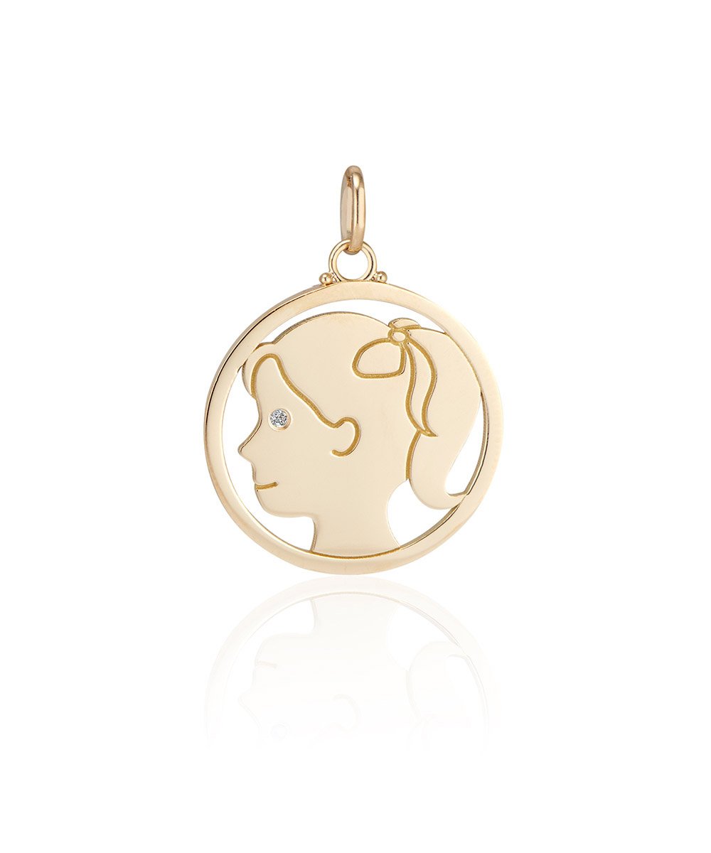 Girl with Ponytail Pendant