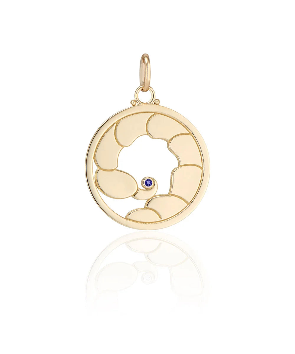 Scorpio Pendant, Blue Sapphire