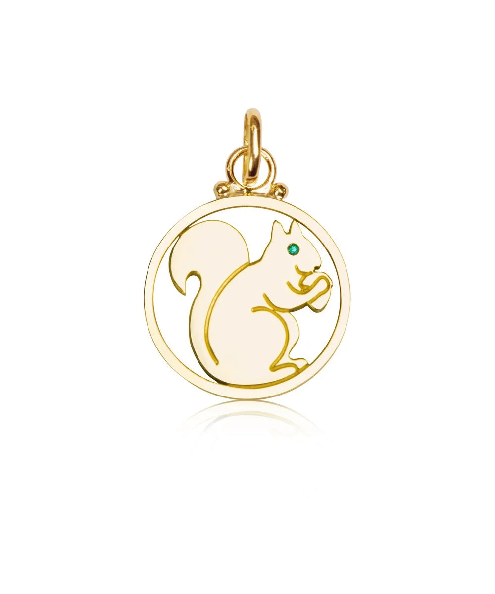 Squirrel Pendant, Blue Sapphire